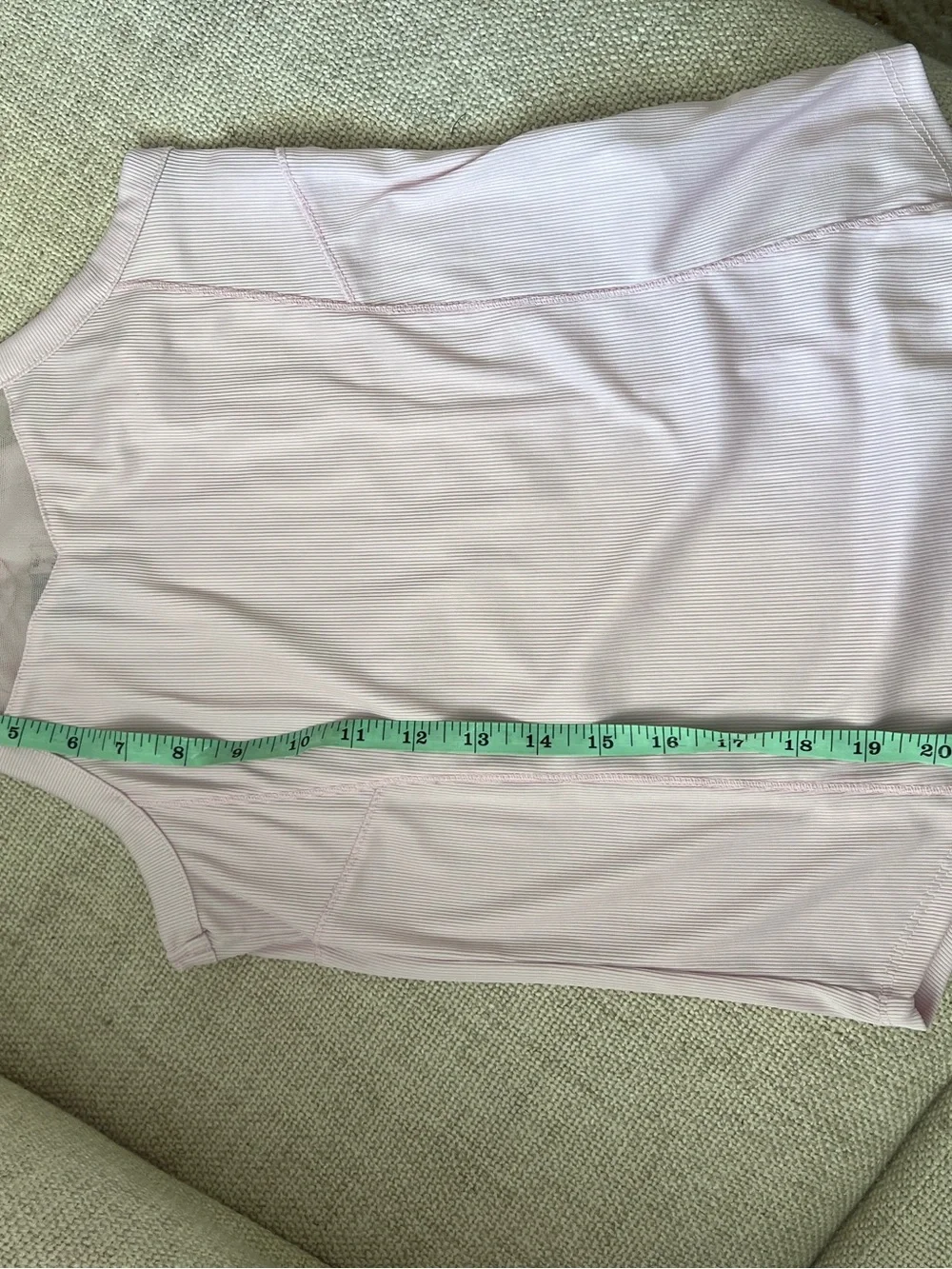 Light Pink Ribbed Racerback Tank Top - Picture 6 of 6